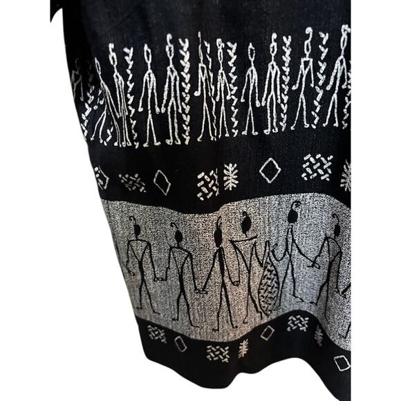 VTG R & M Richards Vintage shirt short sleeve black white open front blouse - Picture 6 of 7